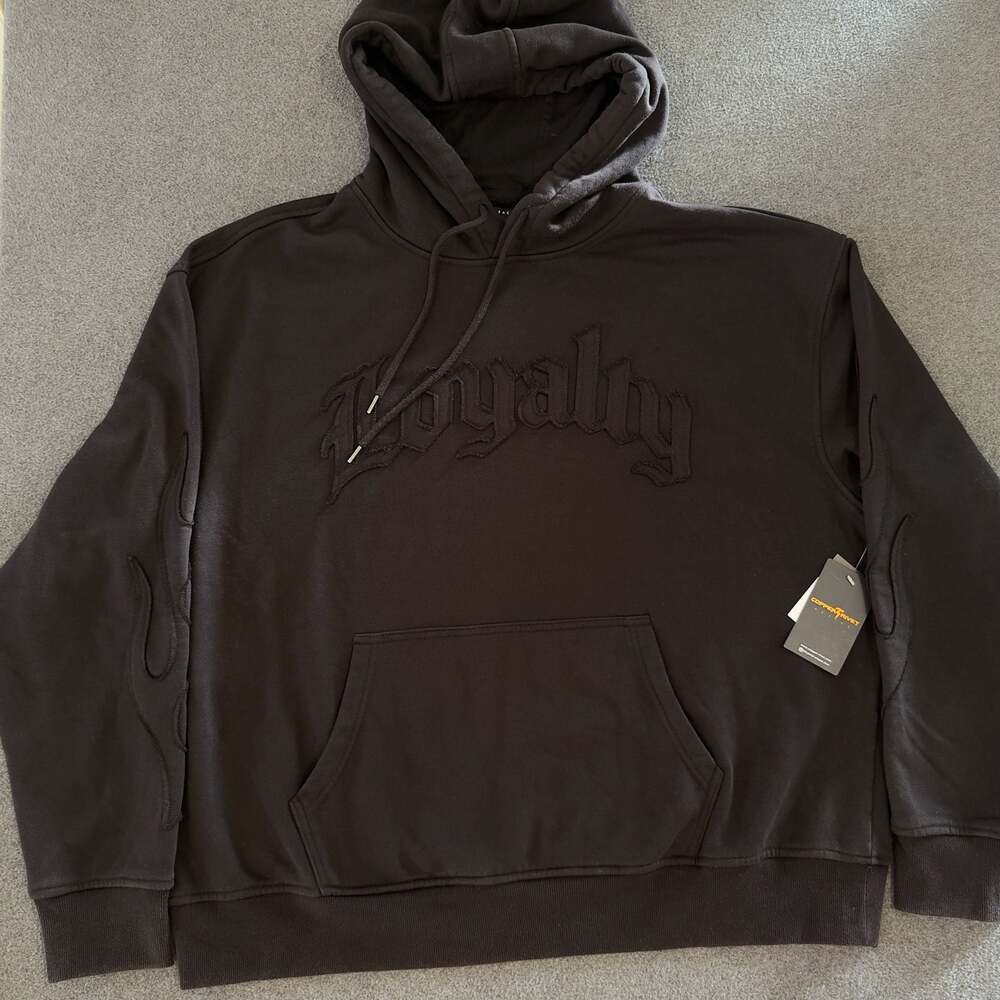 Copper Rivet Loyalty Hoodie Black NWT
